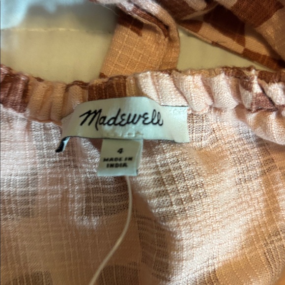 Madewell Pink Textured Sundress with Geometric Pattern - Picture 6 of 10